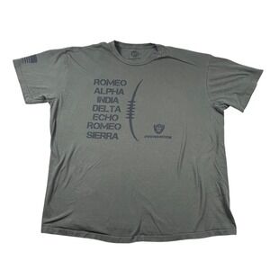 Hands High Vegas Raiders Foundation Shirt Mens 2XL Gray Phonetic Alphabet TEE